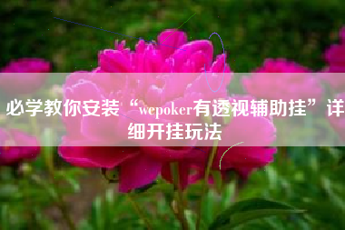必学教你安装“wepoker有透视辅助挂”详细开挂玩法