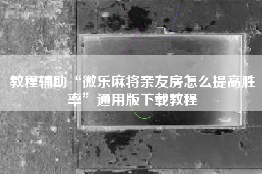 教程辅助“微乐麻将亲友房怎么提高胜率”通用版下载教程