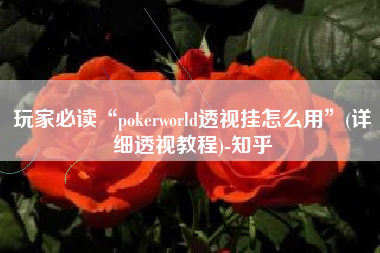 玩家必读“pokerworld透视挂怎么用”(详细透视教程)-知乎