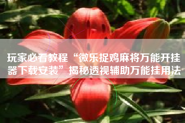 玩家必看教程“微乐捉鸡麻将万能开挂器下载安装	”揭秘透视辅助万能挂用法