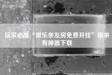 玩家必搜“微乐亲友房免费开挂”原来有神器下载