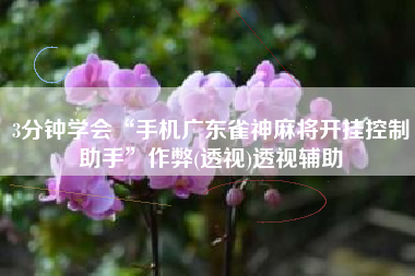 3分钟学会“手机广东雀神麻将开挂控制助手	”作弊(透视)透视辅助