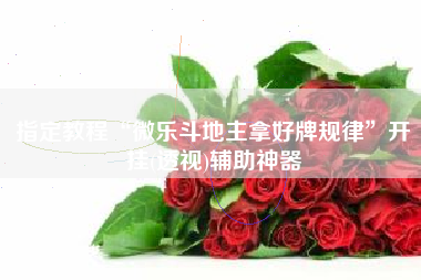 指定教程“微乐斗地主拿好牌规律”开挂(透视)辅助神器