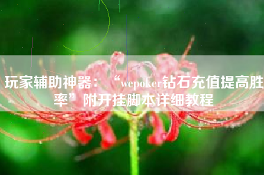 玩家辅助神器：“wepoker钻石充值提高胜率	”附开挂脚本详细教程