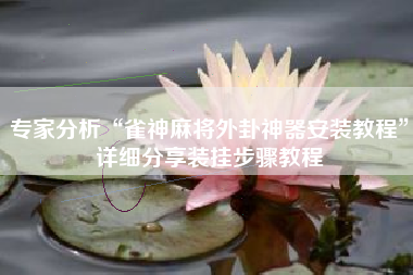 专家分析“雀神麻将外卦神器安装教程”详细分享装挂步骤教程