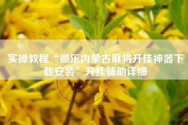 实操教程“微乐内蒙古麻将开挂神器下载安装”开挂辅助详细