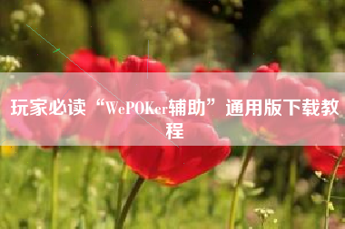 玩家必读“WePOKer辅助”通用版下载教程