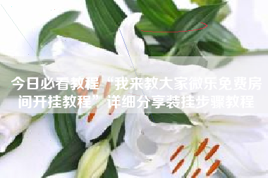 今日必看教程“我来教大家微乐免费房间开挂教程	”详细分享装挂步骤教程