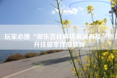 玩家必搜“微乐吉林麻将有没有挂”附开挂脚本详细教程