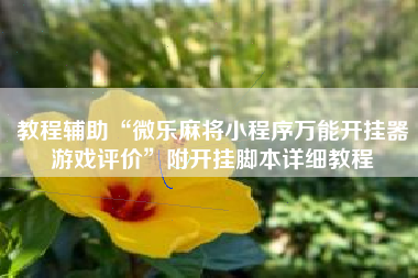 教程辅助“微乐麻将小程序万能开挂器游戏评价	”附开挂脚本详细教程