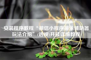 安装程序教程“微信小程序微乐辅助器玩法介绍”(透视)开挂详细教程