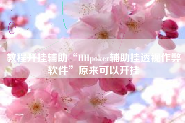 教程开挂辅助“HHpoker辅助挂透视作弊软件	”原来可以开挂