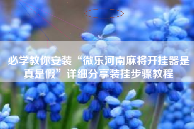 必学教你安装“微乐河南麻将开挂器是真是假	”详细分享装挂步骤教程