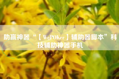 助赢神器“【WePOKer】辅助器脚本	”科技辅助神器手机