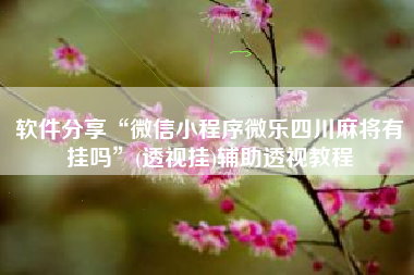 软件分享“微信小程序微乐四川麻将有挂吗”(透视挂)辅助透视教程