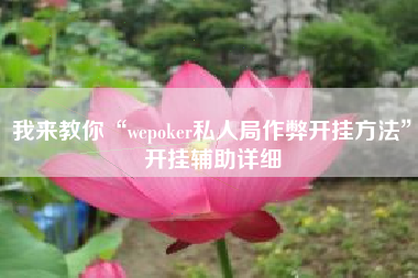 我来教你“wepoker私人局作弊开挂方法	”开挂辅助详细