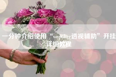 一分钟介绍使用“wepoker透视辅助	”开挂详细教程