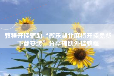教程开挂辅助“微乐湖北麻将开挂免费下载安装”分享辅助外挂教程