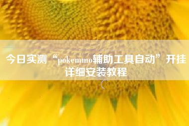 今日实测“pokemmo辅助工具自动”开挂详细安装教程