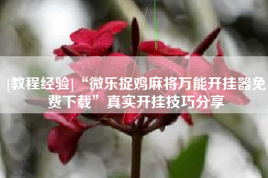 [教程经验]“微乐捉鸡麻将万能开挂器免费下载”真实开挂技巧分享