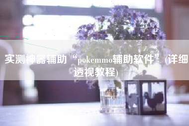 实测神器辅助“pokemmo辅助软件	”(详细透视教程)