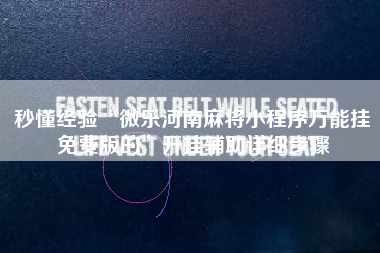 秒懂经验“微乐河南麻将小程序万能挂免费版的”开挂辅助详细步骤