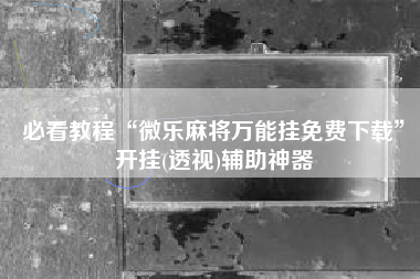 必看教程“微乐麻将万能挂免费下载”开挂(透视)辅助神器