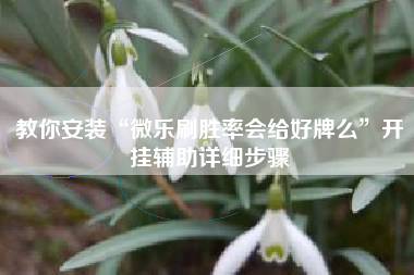 教你安装“微乐刷胜率会给好牌么”开挂辅助详细步骤