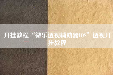 开挂教程“微乐透视辅助器IOS	”透视开挂教程