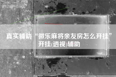 真实辅助“微乐麻将亲友房怎么开挂”开挂(透视)辅助