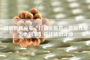 辅助教程分享“打微乐麻将一直输钱是怎么回事”开挂辅助详细