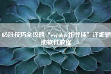 必胜技巧全攻略“wepoker作弊挂”详细辅助软件教程
