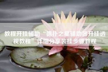 教程开挂辅助“德扑之星辅助器开挂透视教程”详细分享装挂步骤教程