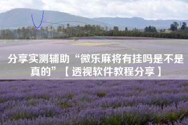 分享实测辅助“微乐麻将有挂吗是不是真的”【透视软件教程分享】