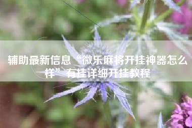 辅助最新信息“微乐麻将开挂神器怎么样”有挂详细开挂教程