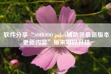 软件分享“SOHOOO poker辅助器最新版本更新内容	”原来可以开挂