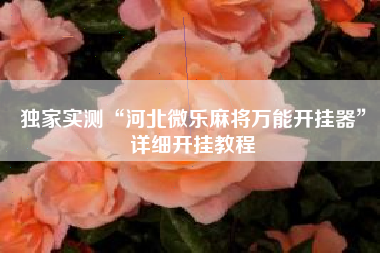 独家实测“河北微乐麻将万能开挂器”详细开挂教程