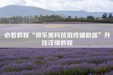 必看教程“微乐黑科技游戏辅助器”开挂详细教程