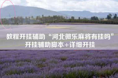 教程开挂辅助“河北微乐麻将有挂吗”开挂辅助脚本+详细开挂