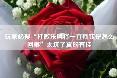 玩家必搜“打微乐麻将一直输钱是怎么回事”太坑了真的有挂