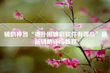 辅助神器“德扑圈辅助软件有哪些	”最新辅助详细教程