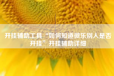 开挂辅助工具“如何知道微乐别人是否开挂	”开挂辅助详细