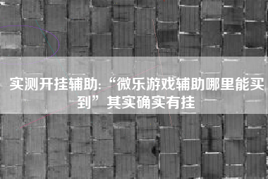 实测开挂辅助:“微乐游戏辅助哪里能买到”其实确实有挂