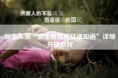 玩家实测“微乐有没有挂谁知道	”详细开挂教程