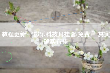 教程更新!“微乐科技开挂器(免费)”其实确实有挂