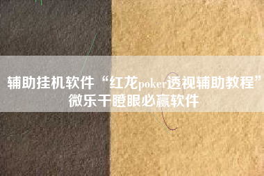 辅助挂机软件“红龙poker透视辅助教程”微乐干瞪眼必赢软件