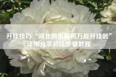 开挂技巧“河北微乐麻将万能开挂器	”详细分享装挂步骤教程