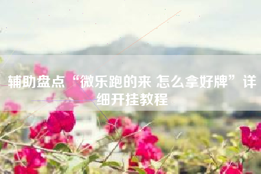 辅助盘点“微乐跑的来 怎么拿好牌”详细开挂教程