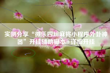 实测分享“微乐四川麻将小程序外卦神器”开挂辅助脚本+详细开挂