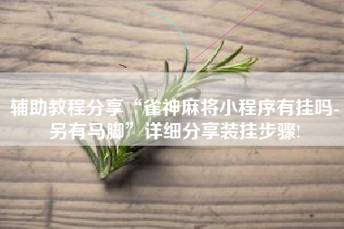 辅助教程分享“雀神麻将小程序有挂吗-另有马脚”详细分享装挂步骤!
